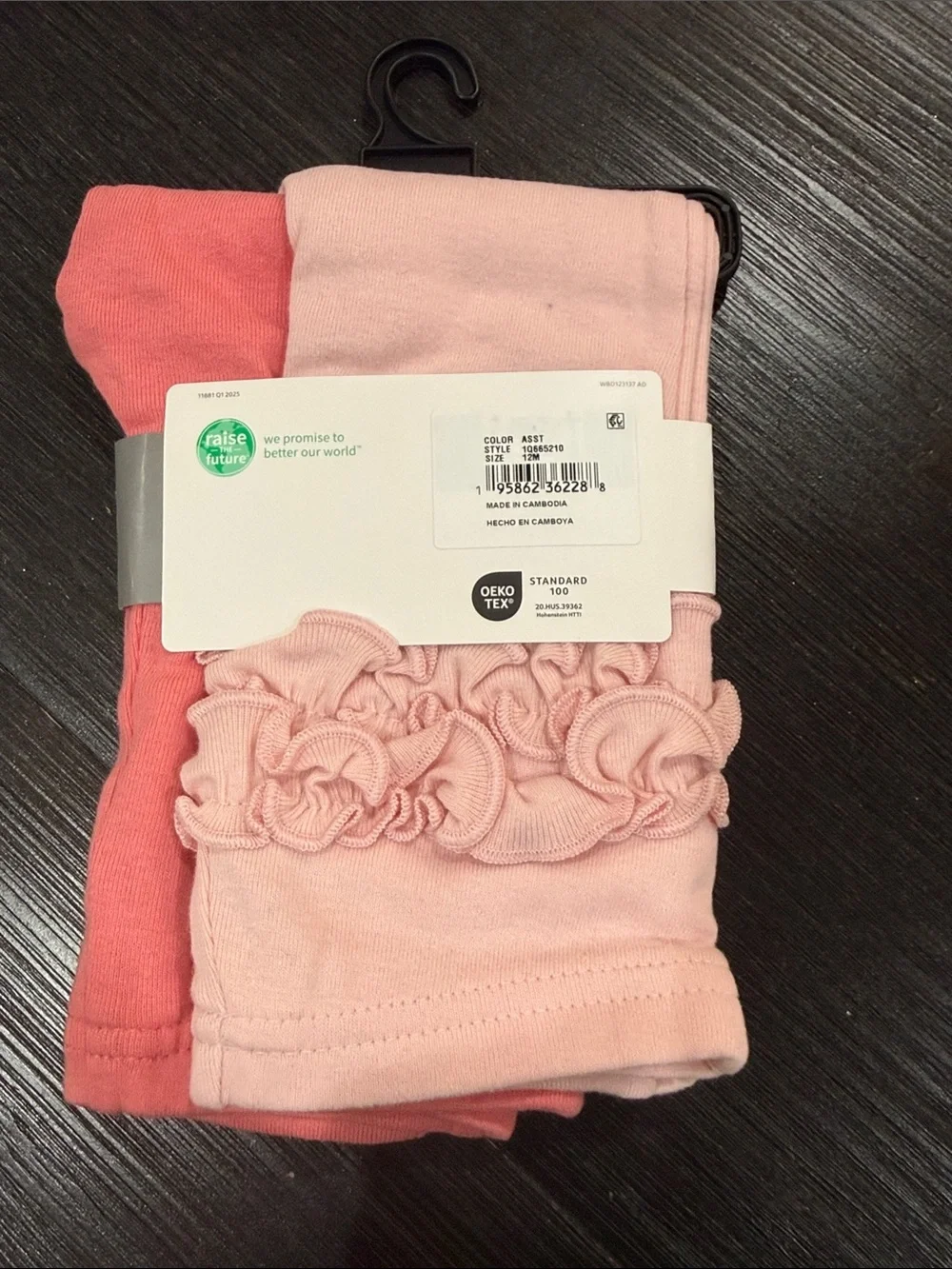NWT Size 12 months Carter's 2-Pack Baby Pants in Light Pink and Coral